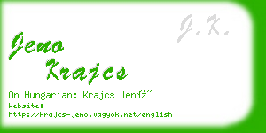jeno krajcs business card